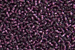 Rokajlové korálky - Round 11/0 : Silver-Lined Amethyst TR-11-26C