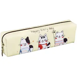 ETUE PETS – penál s kočičím motivem krémová