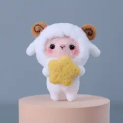 DIY sada na suché plstění – roztomilá ovečka s hvězdou