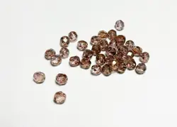 Korálky broušené skleněné 6 mm – světle růžové 30ks