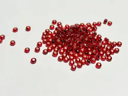 Preciosa rokajl 8/0 – červený se stříbrným průtahem (97070), 10 g