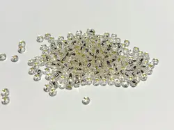 Preciosa rokajl 8/0 – průhledná se stříbrným průtahem (78102), 10 g
