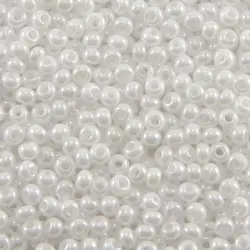 Preciosa rokajl 8/0 – bílý perleťový (46102), 10 g