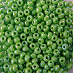 Preciosa rokajl 10/0 – hráškově zelený perleťový (54230), 10 g