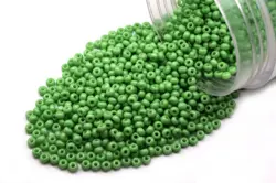 Preciosa rokajl 10/0 – zelený matný (03661), 10 g