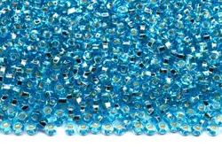 Preciosa rokajl 10/0 – světle modrý se stříbrným průtahem (67010), 10 g