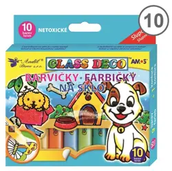 Barvy na sklo 10ks