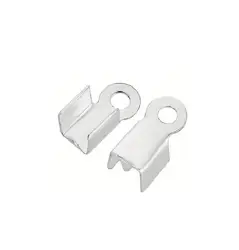 Zamačkávací koncovka – Bílý  Kov (3,5 × 9 mm, 6 ks)