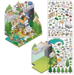 Sada samolepek – Kemp v horách