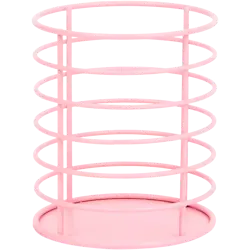 Kovový stojánek na tužky Ø 8 × 10 cm – růžový