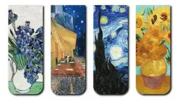 Magnetická záložka do knihy – sada 4 kusy (Van Gogh & Monet) №1