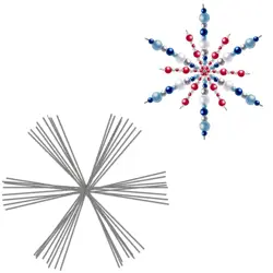 Sněhová vločka – drátěná kostra pro DIY dekorace a vánoční ozdoby 11.5 cm