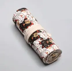 Rolovací textilní penál „Kočičky“ – 24 ks