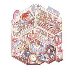 Kreativní antistresové vylepovačky – rumbox Lolita | 1 scéna + 3 PET samolepky (19,5 × 32,8 cm)