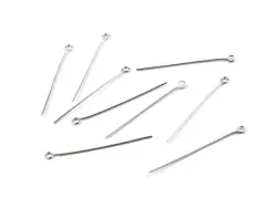 Ketlovací jehla stříbrná 20mm  – balení 10 ks