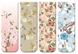 Magnetické záložky – romantická květinová kolekce (4 ks) Romance staré zahrady