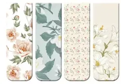 Magnetické záložky – romantická květinová kolekce (4 ks) Zahrada tichých snů