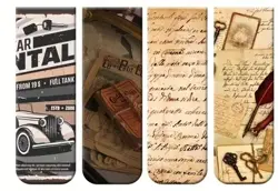 Vintage příběhy – magnetické záložky sada 4 ks Mechanika času