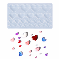 Silikonová forma na pryskyřici – srdíčka