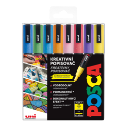 Sada popisovačů POSCA PC-3M Uni třpytivé