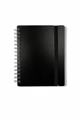 Poznámkový blok A6 s kroužkovou vazbou – 80 listů 80gsm černá