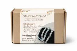 Startovací sada na výrobu 4 náramků z korálků – Toho 11/0, jehla, gumička a návod (Jarní zahrada  )