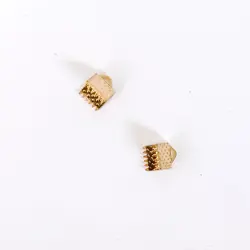 Koncovka plochá  zamačkávací  6mm ruzove zlato 