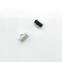 Plochá zamačkávací koncovka 10mm stříbrná 