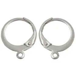 Náušnicový kruh s očkem o rozměru 12mm stribro