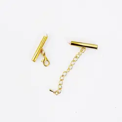 Koncovka zásuvná se zapínáním, zlato, 25mm