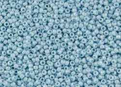 Rokajlové korálky - Round 11/0 : Opaque-Lustered Pale Blue TR-11-124