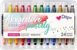 Akvarelové voskové pastely 