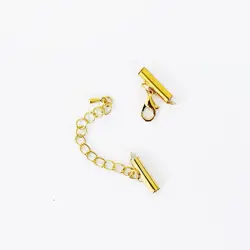 Koncovka zásuvná se zapínáním, zlato, 15mm