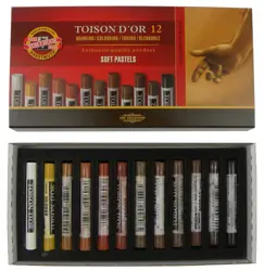 Toison prašné křídy umělecké hnědé 12ks