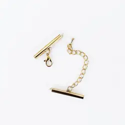 Koncovka zásuvná se zapínáním, ružove zlato, 30mm