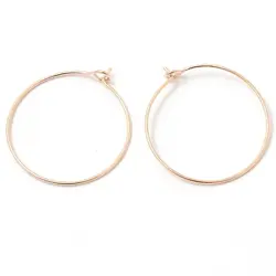 Naušnicové kreole kruh 30 mm růžové zlato