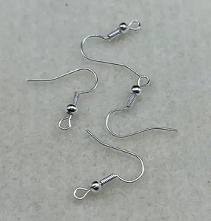 Náušnicový afroháček 20mm Světlé stříbro