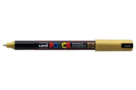 Acrylic marker Uni Posca 0.7mm PC-1MR – 25 zlatá