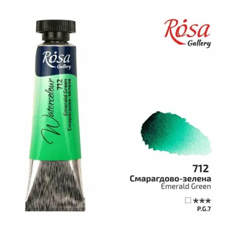 Akvarelová barva Rosa Gallery 10 ml –  712 emerald green