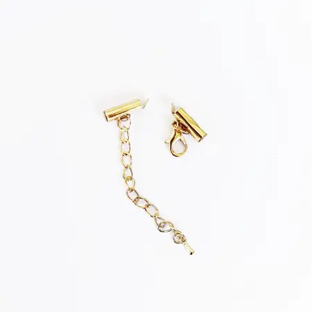 Koncovka zásuvná se zapínáním, ružove zlato, 12mm