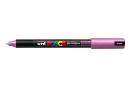Acrylic marker Uni Posca 0.7mm PC-1MR – M13 metalická růžová