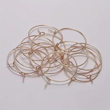 Náušnicové kruhy 25 mm Růžové zlato tenke 