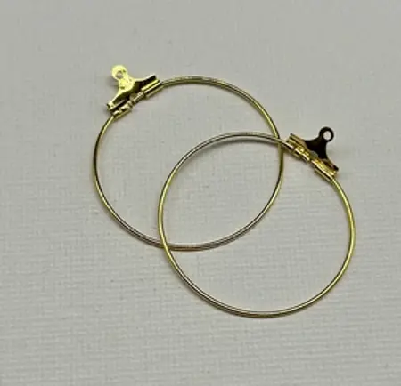 Náušnicové kreole 30mm v barvě zlato