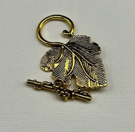 Americké zapínání ze zinkové slitiny - list - 22 x 37,5 mm Zlato