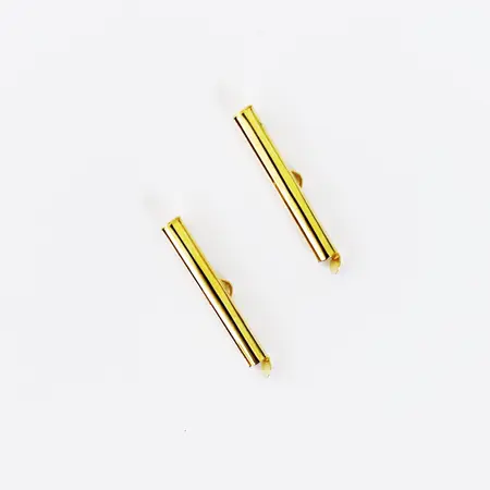 Koncovka zásuvná, zlatá, 29 mm