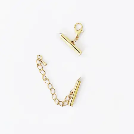 Koncovka zásuvná se zapínáním, ružove zlato, 20mm