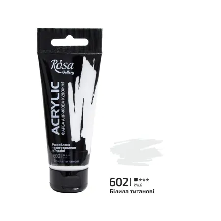 Akrylová barva Rosa Gallery 60 ml – 602 titanium white