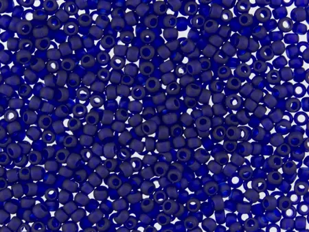 Rokajlové korálky Toho  - Round 15/0 : Transparent-Frosted Cobalt TR-15-8DF