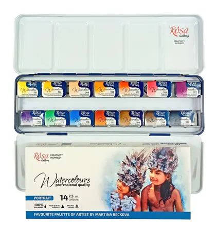 Sada akvarelových barev Rosa 14ks – Martina Becková