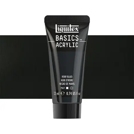 Akrylová barva Liquitex Basics 22 ml – 244 ivory black
